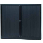 Bisley armoire à rideaux, ft 103 x 120 x 43 cm (h x l x p), 2 tablettes, noir