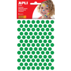 Apli Kids gommettes, cercle diamètre 10,5 mm, pochette de 528 pièces, vert