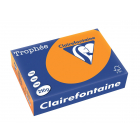 Clairefontaine Trophée Intens, papier couleur, A4, 210 g, 250 feuilles, orange vif