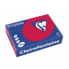 Clairefontaine Trophée Intens, papier couleur, A4, 210 g, 250 feuilles, rouge groseille