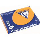 Clairefontaine Trophée Pastel, papier couleur, A3, 160 g, 250 feuilles, clémentine
