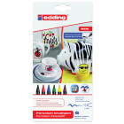 Edding feutre pointe pinceau pour porcelaine, e-4200, jeu de 6 pièces