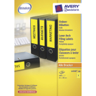 Avery Zweckform L4769-100 étiquettes pour classeurs à levier ft 19,2 x 6,1 cm (lxh), 400 étiquettes,jaune