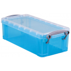 Really Useful Box 0,9 litres, bleu vif transparent