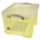 Really Useful Box boîte de rangement 35 l, jaune transparent