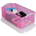 Really Useful Box boîte de rangement 9 litres, rose transparent