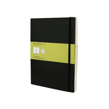 Notitieboek Moleskine XL 190x250mm blanco soft cover zwart