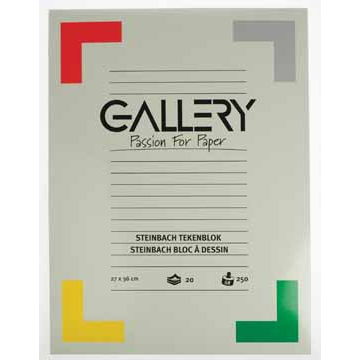 Gallery bloc de dessin 250 g/m², Steinbach grainé, 20 feuilles, ft 27 x 36 cm