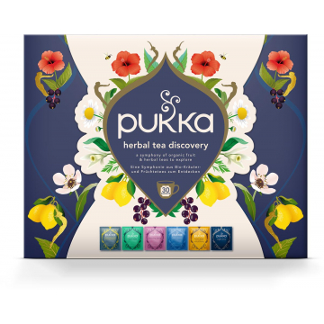 Pukka thee bio, discovery box, geassorteerde smaken, doos van 30 stuks