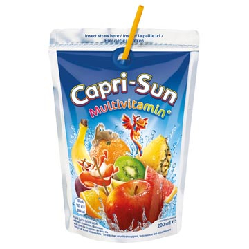 Capri-Sun vruchtenlimonade Multivitamin, zakje van 200 ml, pak van 40 stuks
