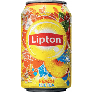 Lipton Ice Tea Perzik frisdrank, blik van 33 cl, pak van 24 stuks