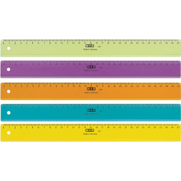M+R lat, uit plastic, in geassorteerde kleuren, 30 cm