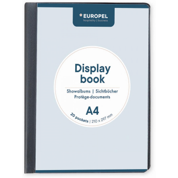 Europel showalbum Opus Frontview, ft A4, PP, 20 tassen, antraciet
