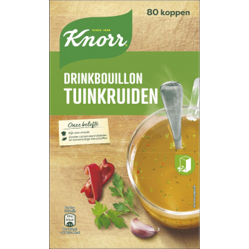 Knorr drinkbouillon tuinkruiden, 175 ml, doos van 80 stuks
