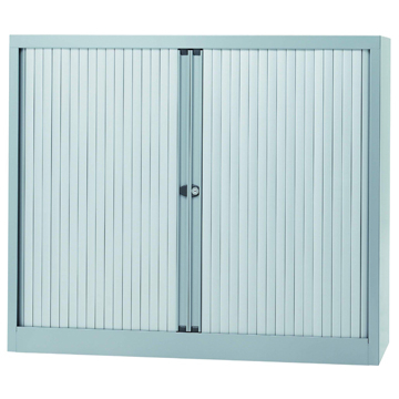 Bisley armoire à rideaux, ft 103 x 120 x 43 cm (h x l x p), 2 tablettes, argenté