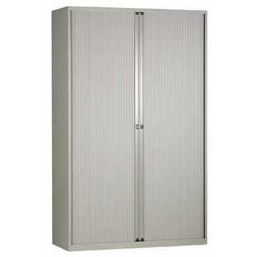 Bisley armoire à rideaux, ft 198 x 120 x 43 cm (h x l x p), 4 tablettes, gris clair