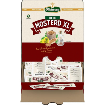 Oliehoorn Franse Mosterd, doos van 300 zakjes van 10 ml