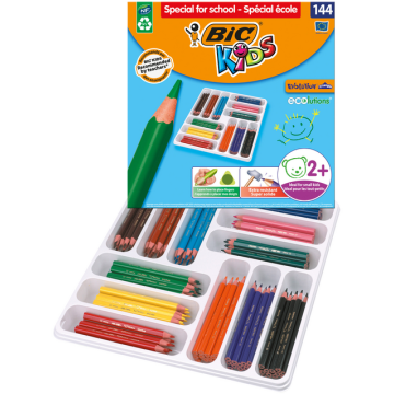 Feutre couleurs BIC Kids Visa Fin assorti boîte scolaire 288 pièces