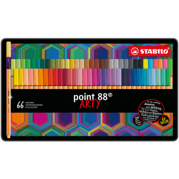 Fineliner STABILO Point 88 Arty blik ÃÂ  66 kleuren