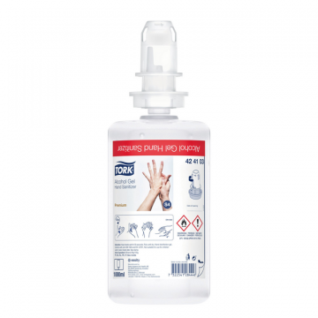 Alcoholgel Tork S4 voor handdesinfectie ongeparfumeerd 1000ml 424103