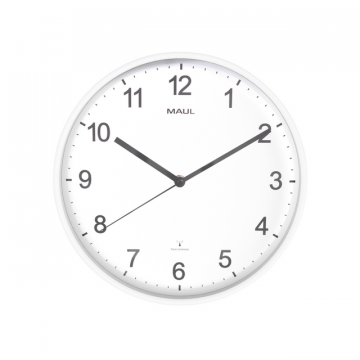 Wandklok MAUL Sprint RC 30x5cm kunststof wit/wit