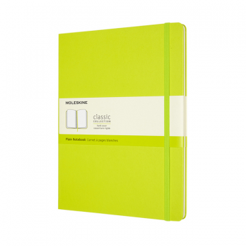 Notitieboek Moleskine XL 190x250mm blanco hard cover lemon green