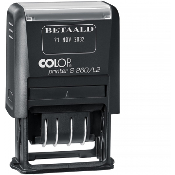 Colop tekststempel met datum Printer tekst: BETAALD