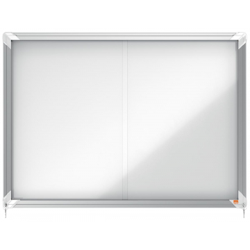 Nobo Premium Plus binnenvitrine, schuifdeuren met hoekslot, magnetisch, 8 x A4