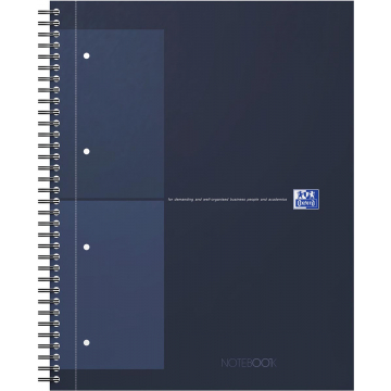 Oxford INTERNATIONAL Notebook, 160 bladzijden, ft A4+, geruit 5 mm, blauw