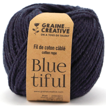 Graine Créative Macramé touw, ft 2,5 mm x 80 m, indigo