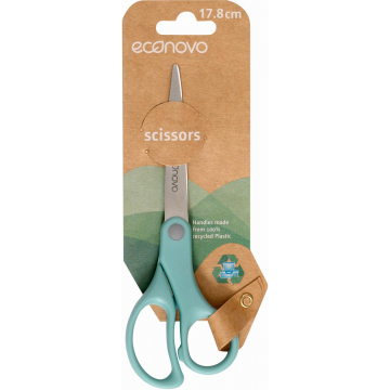 Econovo schaar, 18 cm, blauw, op blister