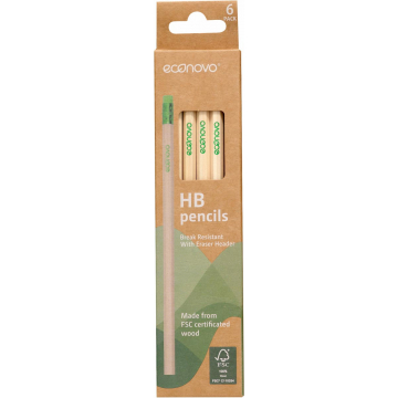 Econovo potlood, HB, blister van 6 stuks