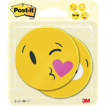 Post-it Notes Die-Cut EMOJI, ft 70 x 70 mm, 30 vel, pak van 2 blokken