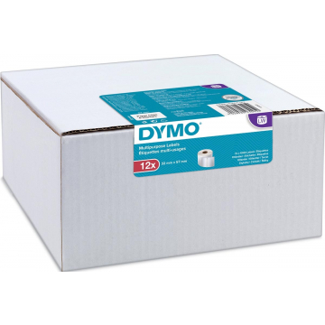 Dymo etiketten LabelWriter ft 57 x 32 mm, verwijderbaar, wit, doos van 12 x 1000 etiketten