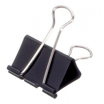 Maul foldbackclip maul213, 40 mm, zwart, blister met 12 stuks