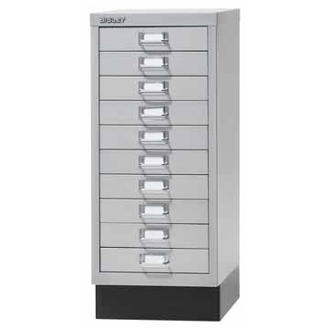Bisley armoire à tiroirs, ft 67 x 27,9 x 40,8 (h x l x p), 10 tiroirs, gris