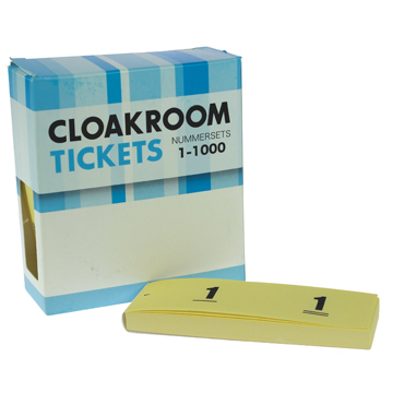 Blocs numérotés / carnets pour vestiaire jaune