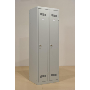 Industriële garderobekast propere industrie, 2 deuren, ft 180 x 60 cm, grijs