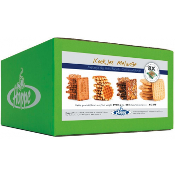 Hoppe Koekjes Melange, doos van 1940 g, ca 212 stuks