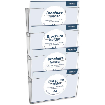 Europel wandfolderhouder, 4 x ft A4, landscape