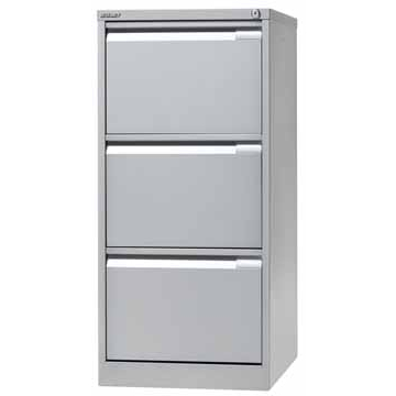 Bisley classeur dossiers, ft 101,6 x 47 x 62,2 mm (h x l x p), 3 tiroirs, argenté