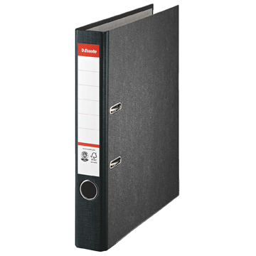 Esselte classeur à levier en carton ft A4, dos de 5 cm, noir marbré