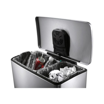 Afvalbak EKO E-Cube pedaalemmer 18+28liter RVS