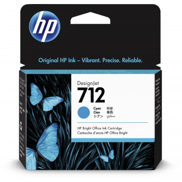 HP inktcartridge 712, 29 ml, OEM 3ED67A, cyaan