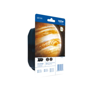 Inktcartridge Brother LC-1240BKBP2 zwart 2x