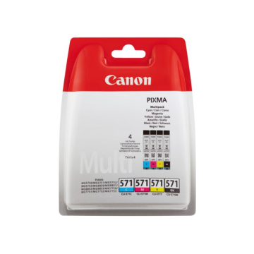 Inktcartridge Canon CLI-571 zwart + 3 kleuren