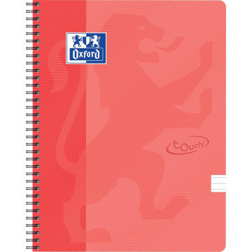 Oxford Touch spiraalblok, ft A4, 140 bladzijden, oranje, gelijnd
