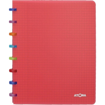 Atoma schrift Tutti Frutti ft A5, commercieel geruit, transparant rood