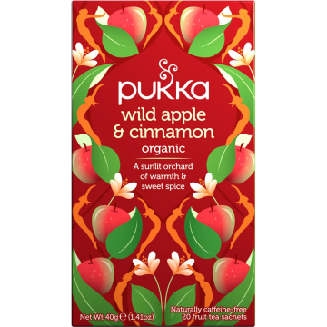 Pukka thee bio, Wild Apple - Cinnamon, pak van 20 stuks