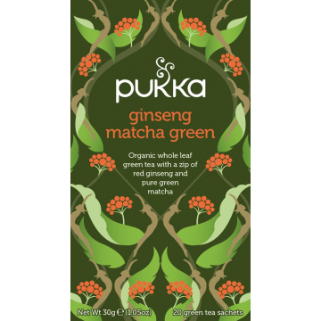 Pukka thee bio, Ginseng Matcha Green, pak van 20 stuks